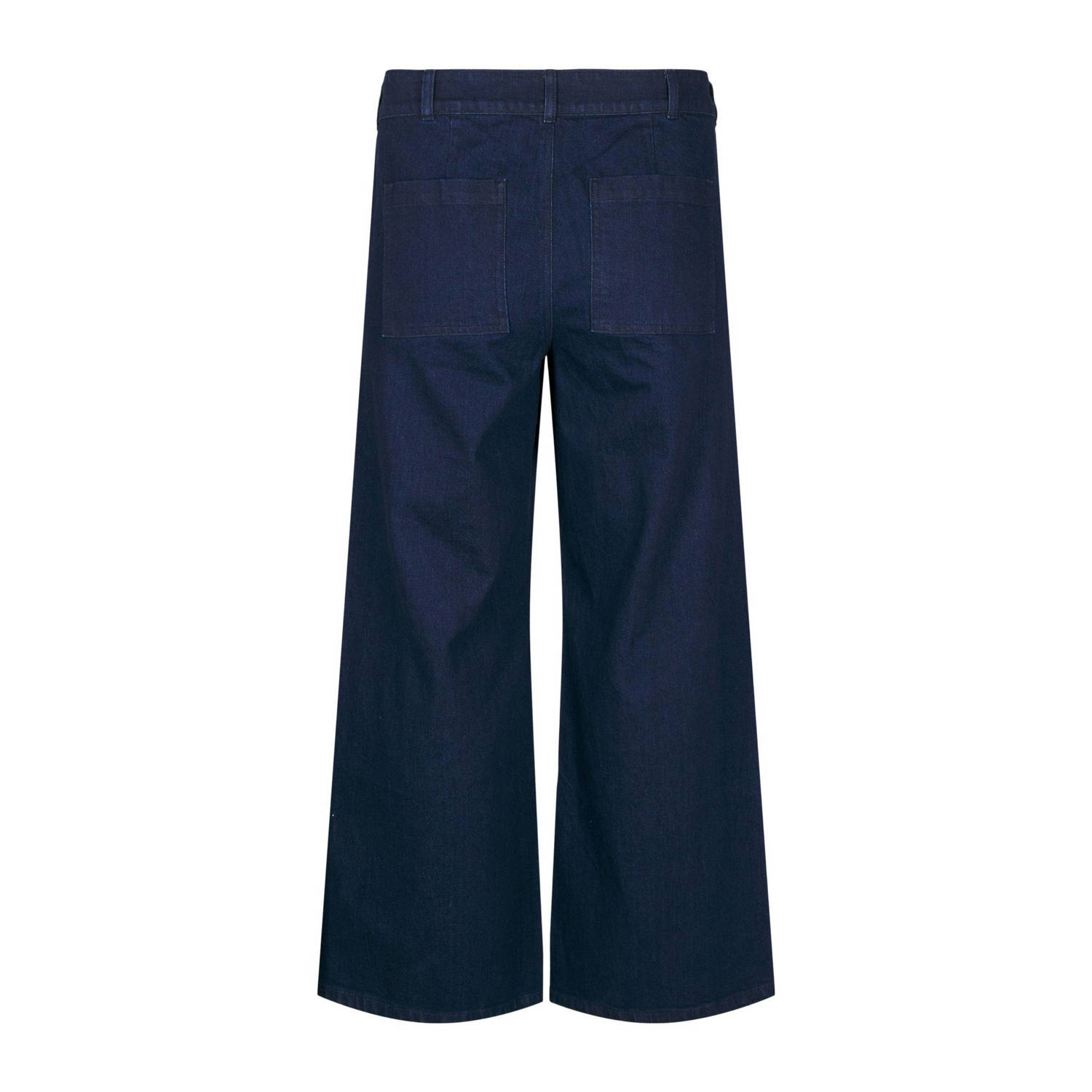 Zizzi high waist wide leg jeans dark blue denim