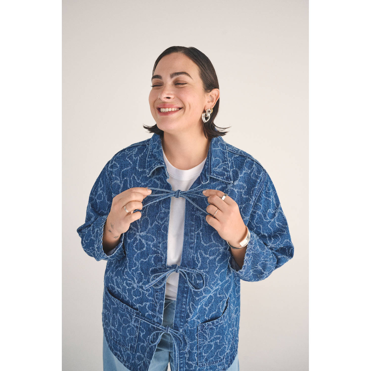 Zizzi spijkerjas medium blue denim