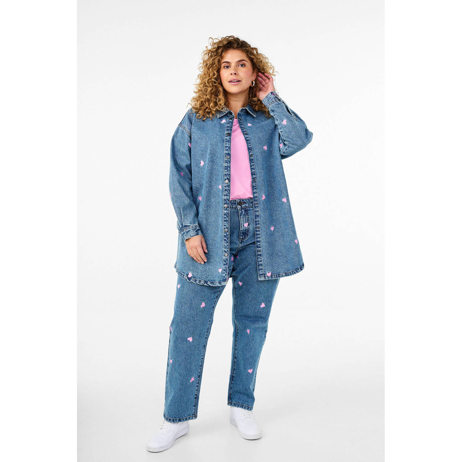 Zizzi blouse light blue denim
