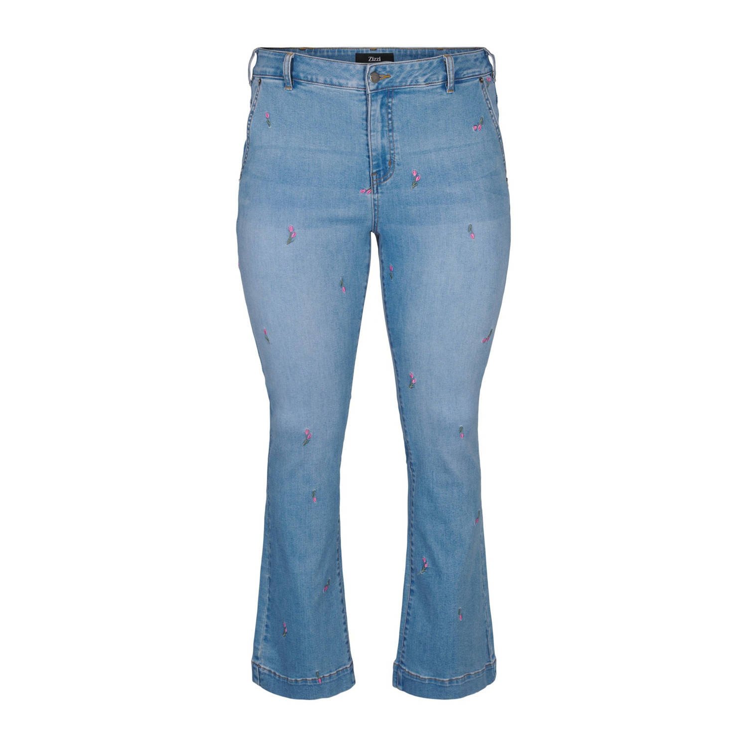 Zizzi regular waist bootcut jeans light blue denim