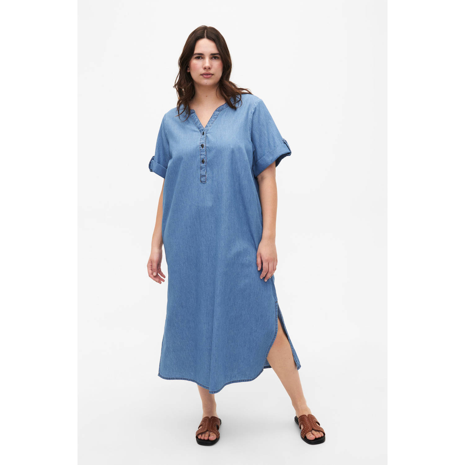 Zizzi spijkerjurk light blue denim