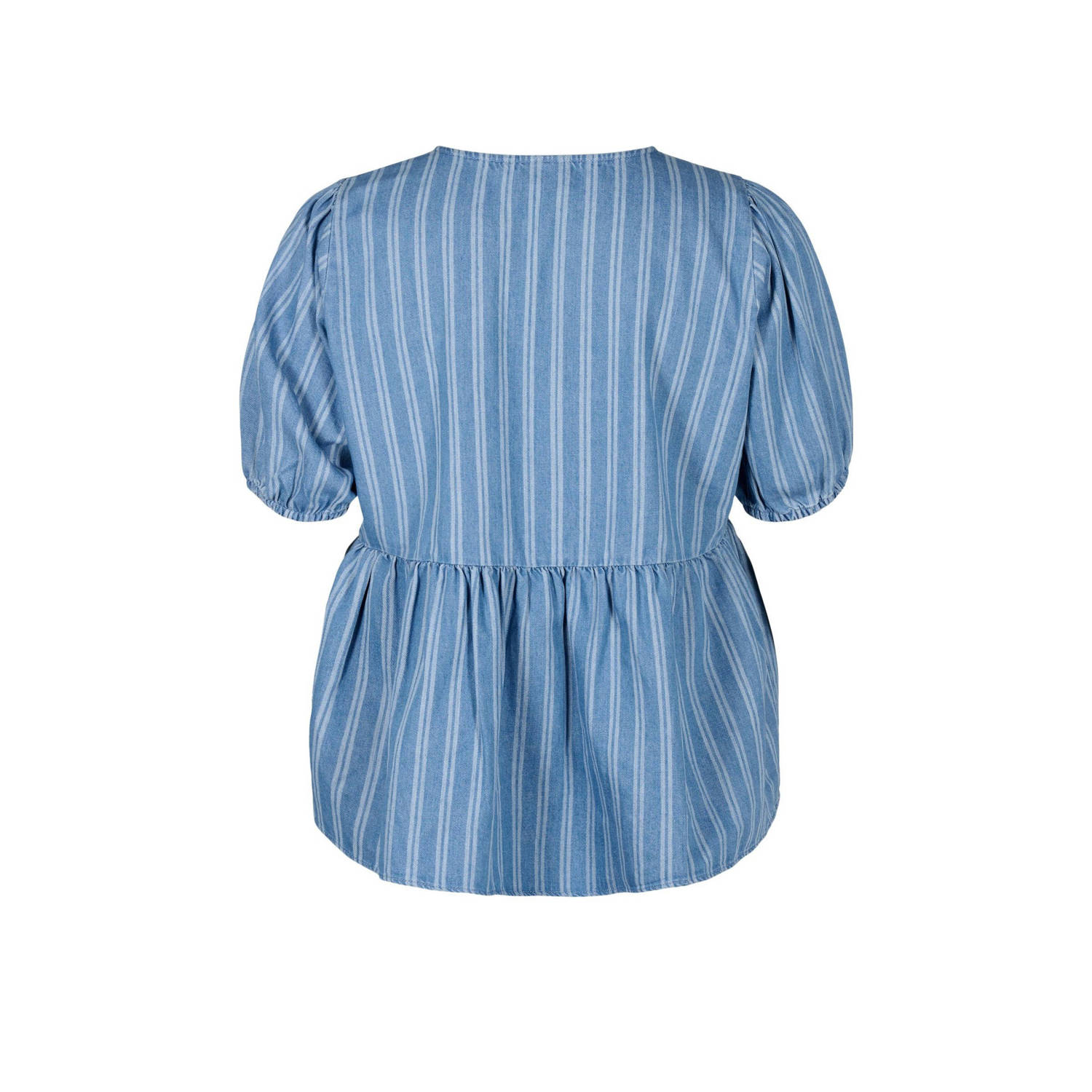 Zizzi top light blue denim