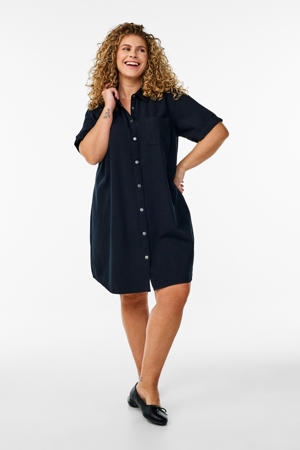 denim jurk zwart