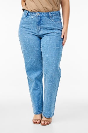 high waist blauw