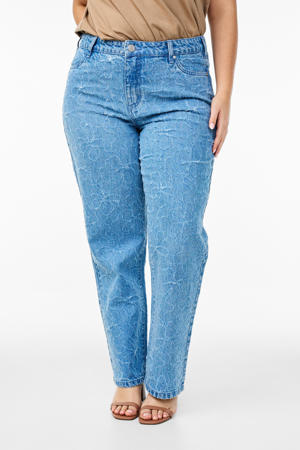 high waist blauw