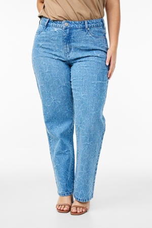 high waist blauw