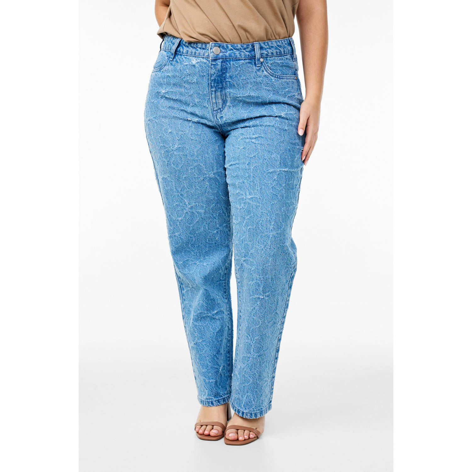 Zizzi high waist blauw