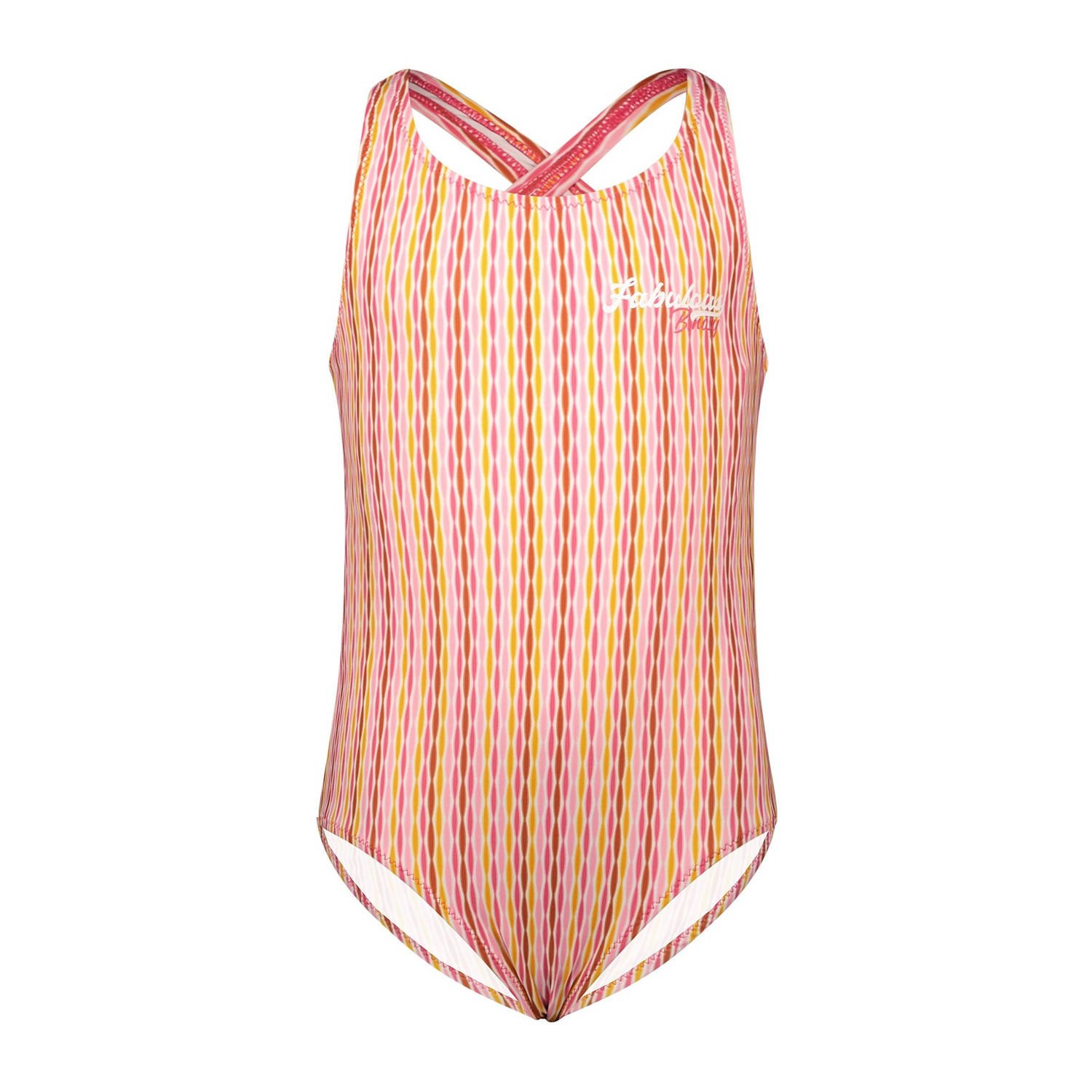 B.Nosy badpak met all over print roze oranje