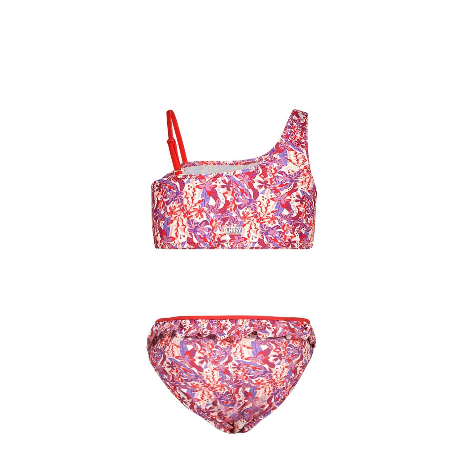 B.Nosy bikini met bloemdessin rood paars roze