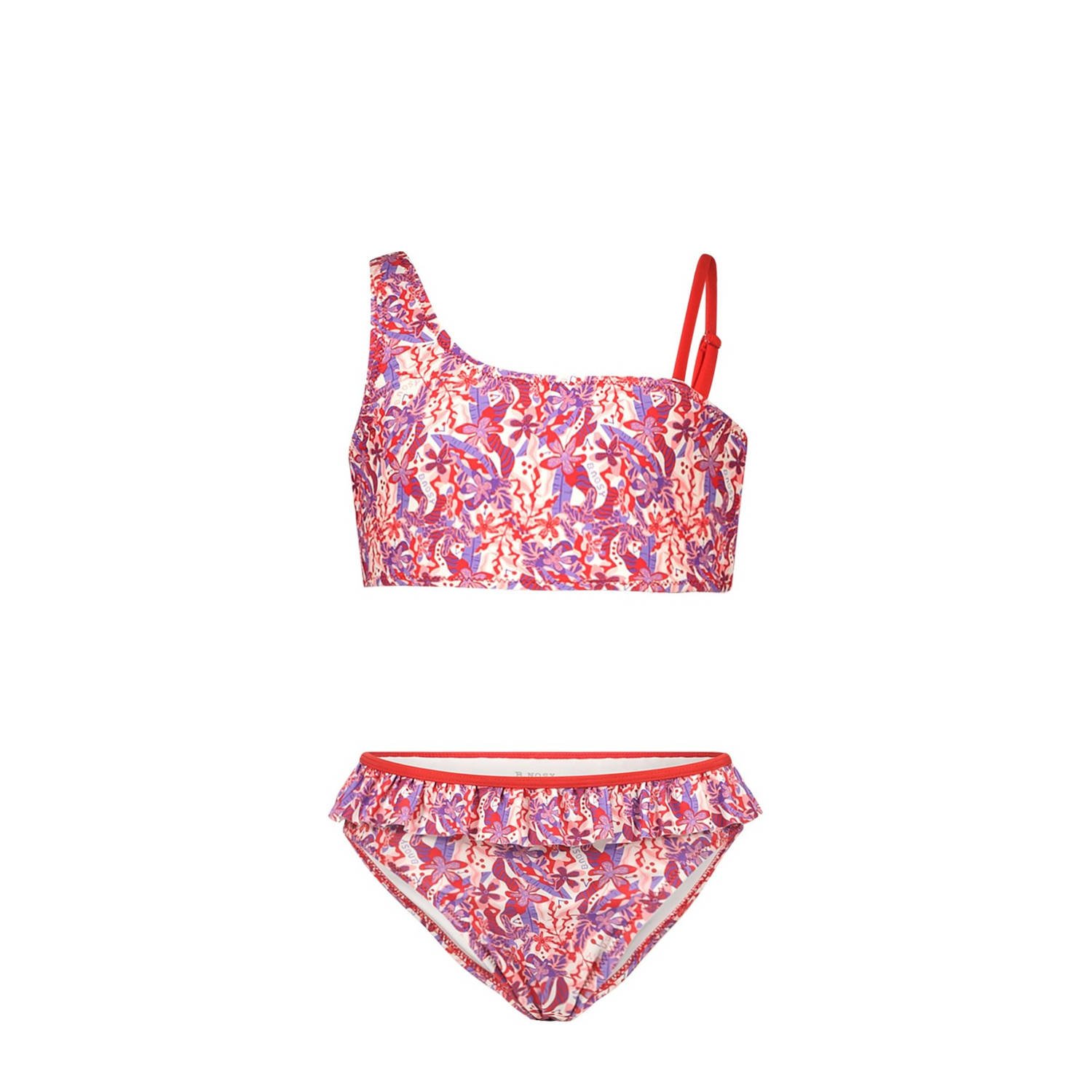 B.Nosy bikini met bloemdessin rood paars roze
