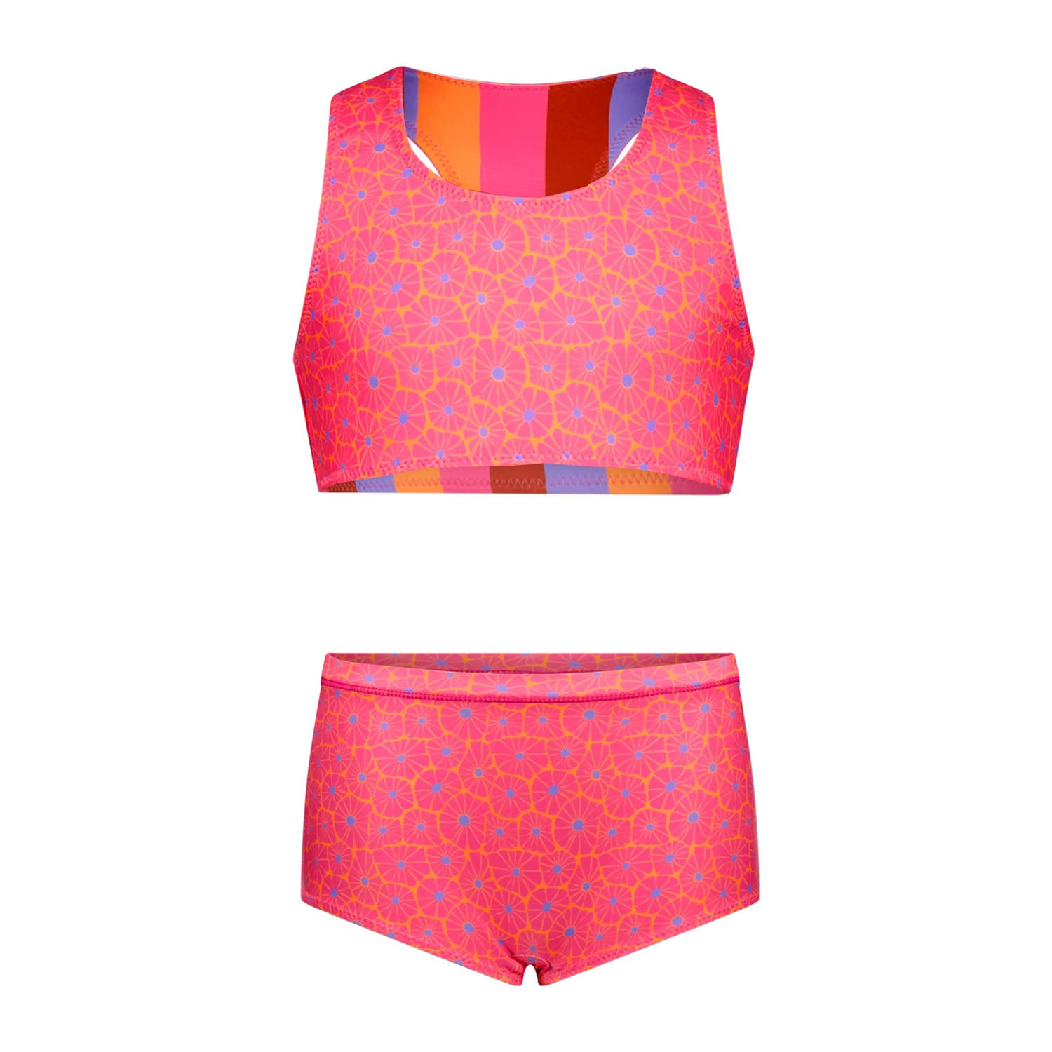 B.Nosy reversible bikini felroze multicolor