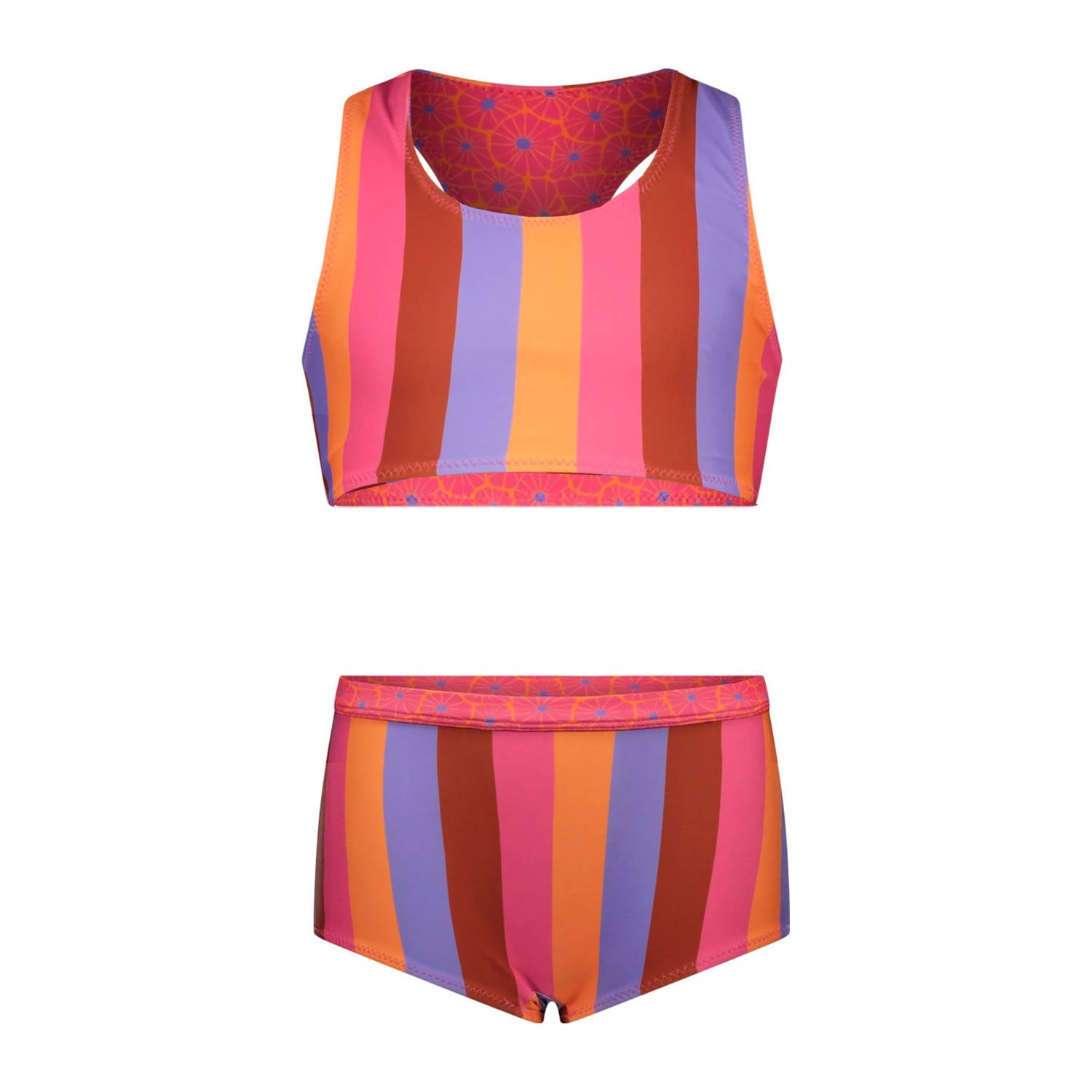 B.Nosy reversible bikini felroze multicolor