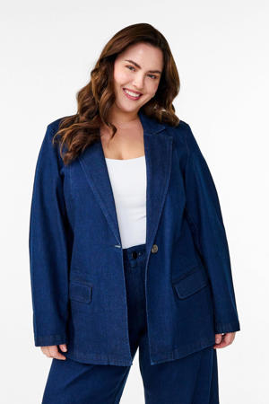 regular blazer dark blue denim