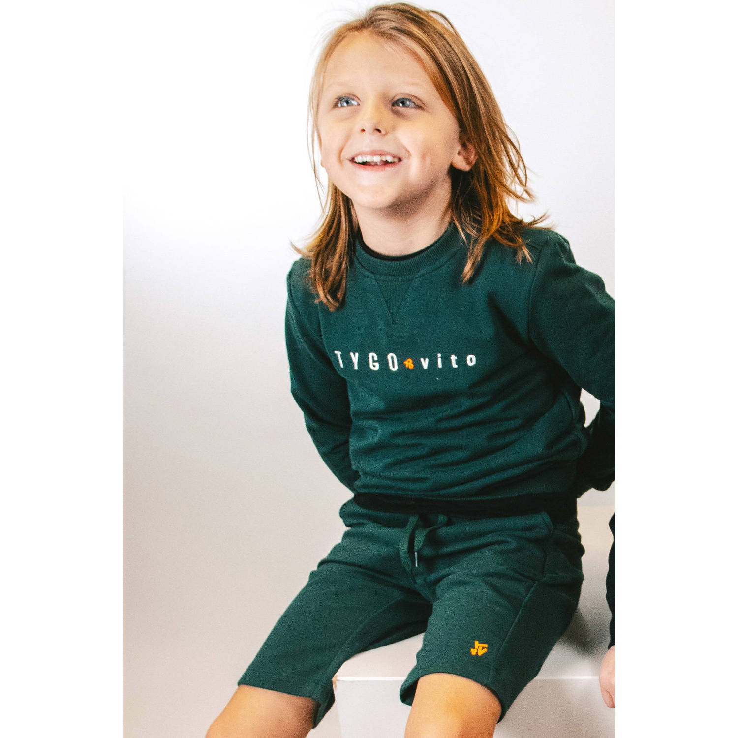 TYGO & vito sweater donkergroen