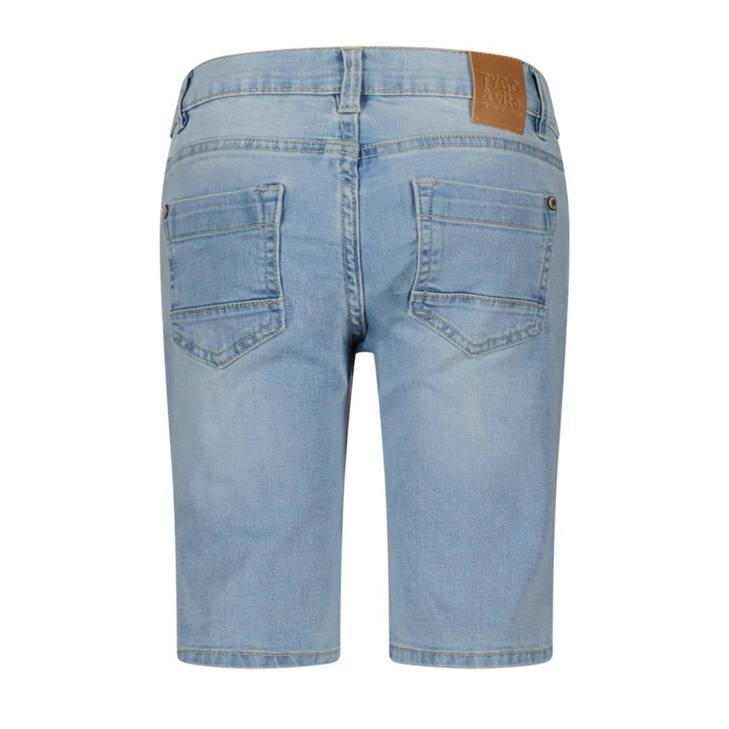 TYGO & vito regular denim short light blue denim