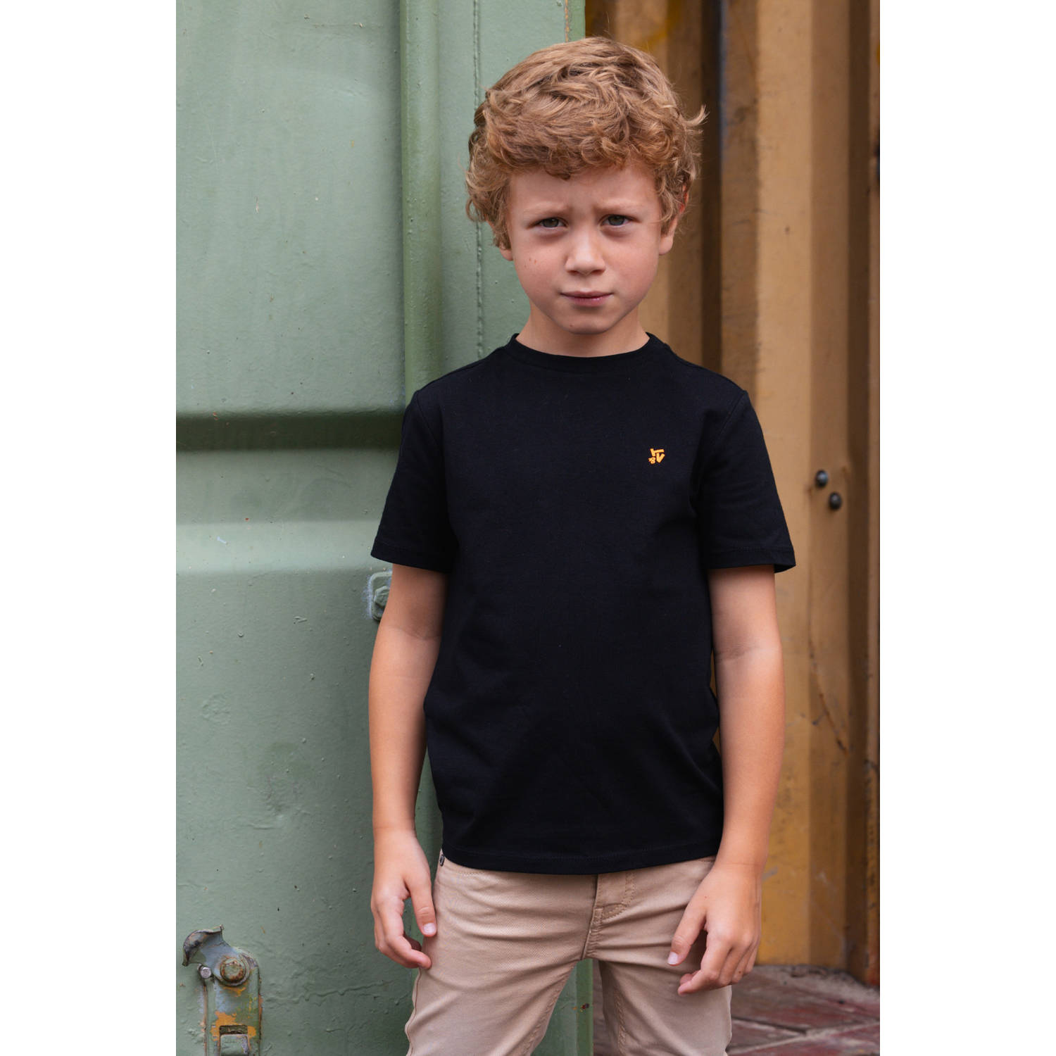 TYGO & vito T-shirt set van 2 zwart donkergroen