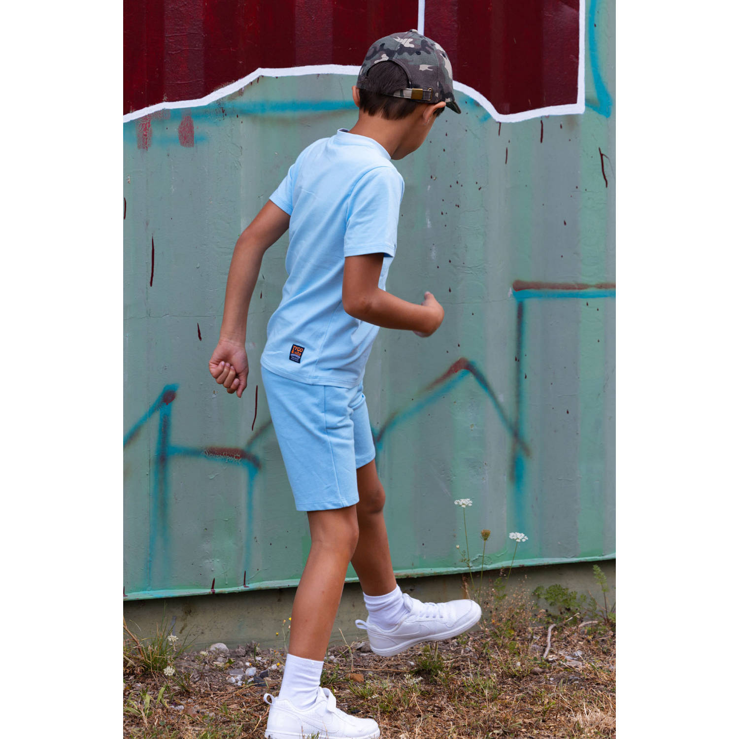 TYGO & vito regular sweatshort lichtblauw