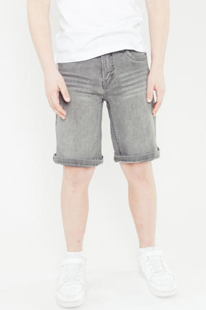 regular denim short grey denim