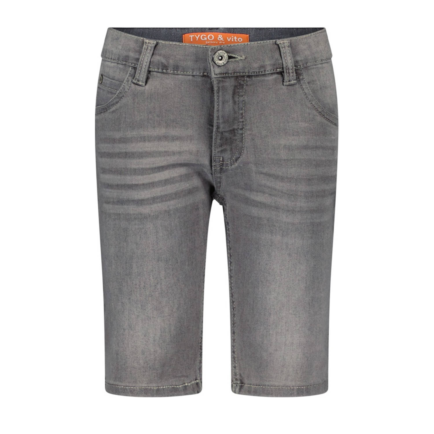 TYGO & vito regular denim short grey denim