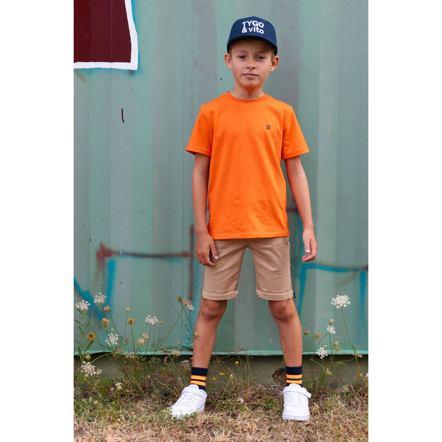 TYGO & vito regular denim short zand