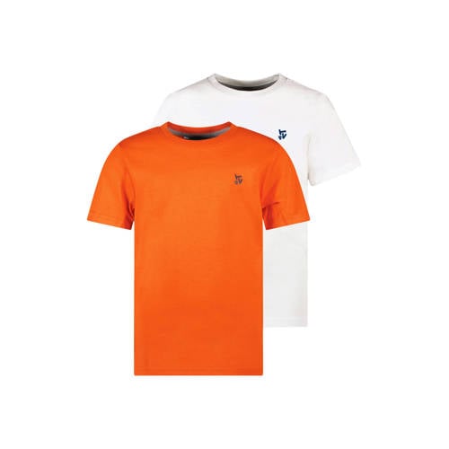 TYGO & vito T-shirt - set van 2 oranje/wit afbeelding