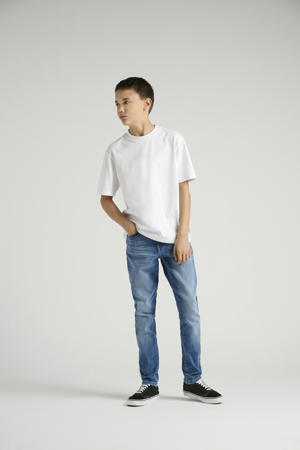 relaxed tapered jeans medium blue denim