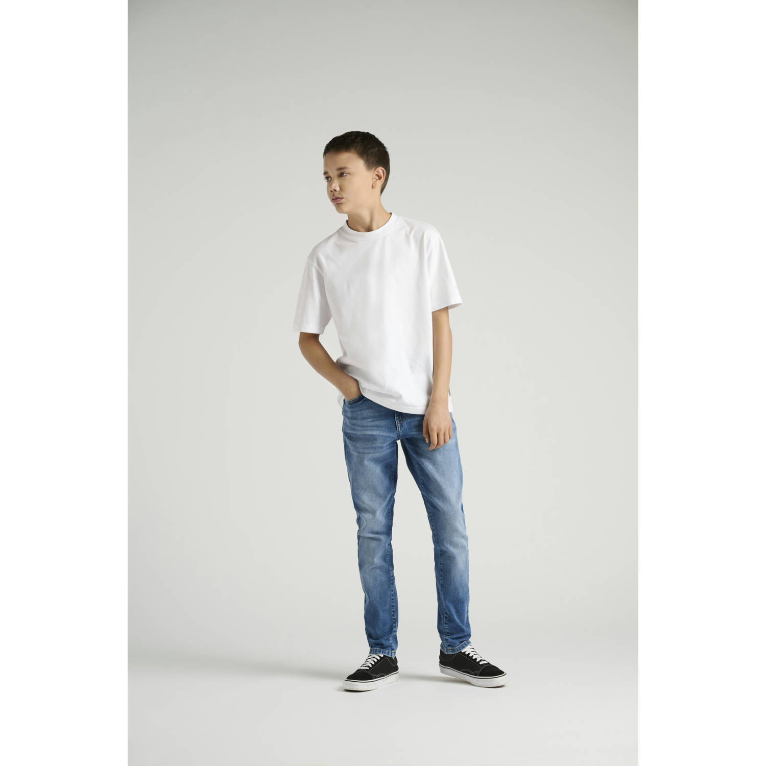 ONLY & SONS JUNIOR relaxed tapered jeans medium blue denim