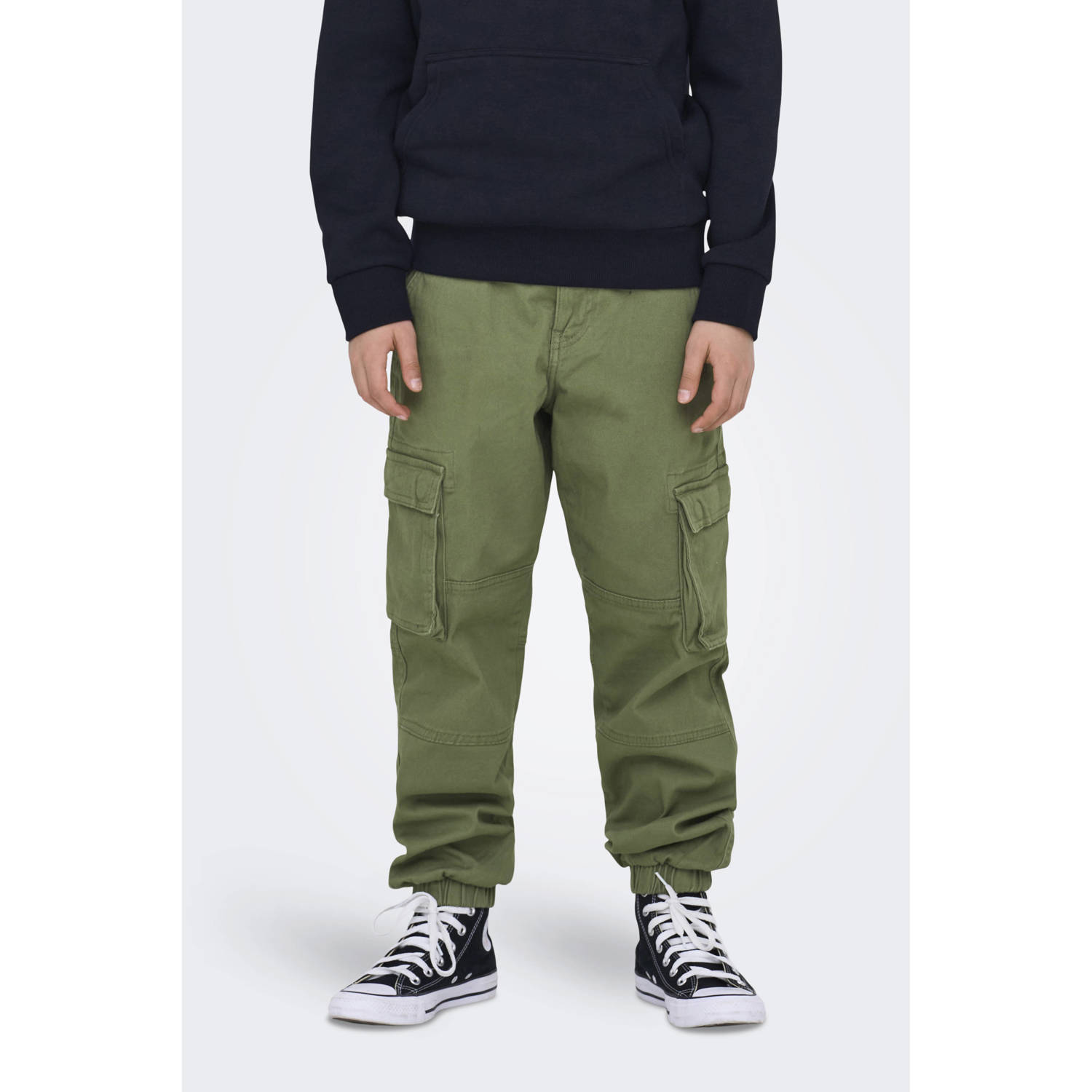 ONLY & SONS JUNIOR cargo broek groen