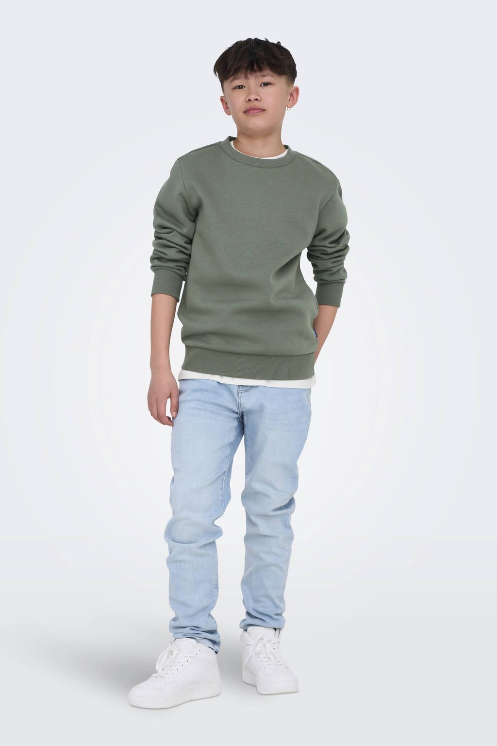 ONLY & SONS JUNIOR sweater grijs