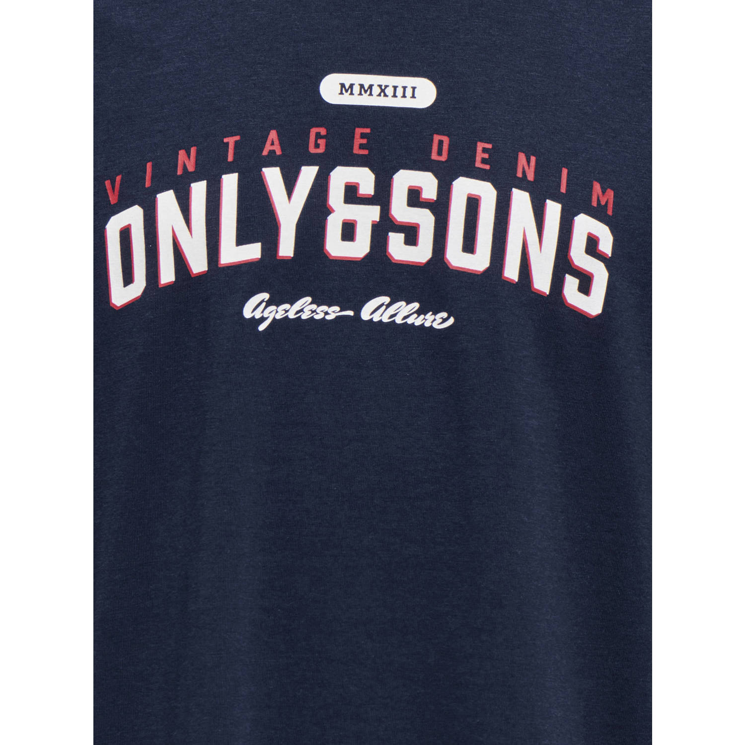 ONLY & SONS JUNIOR T-shirt donkerblauw