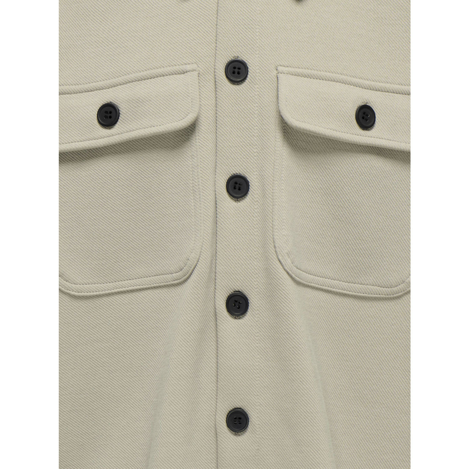 ONLY & SONS JUNIOR overshirt licht kaki
