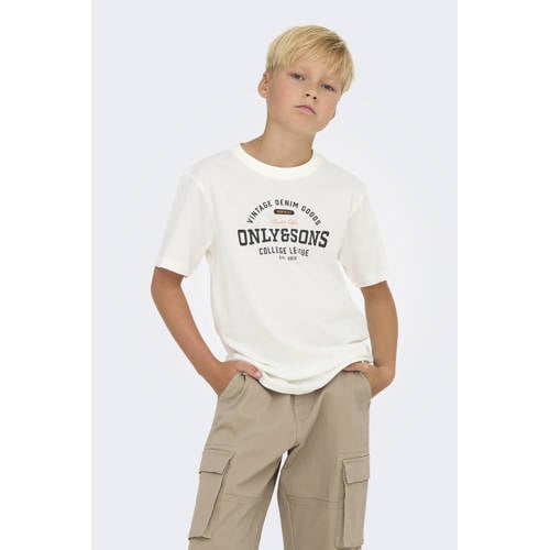ONLY & SONS JUNIOR T-shirt wit afbeelding
