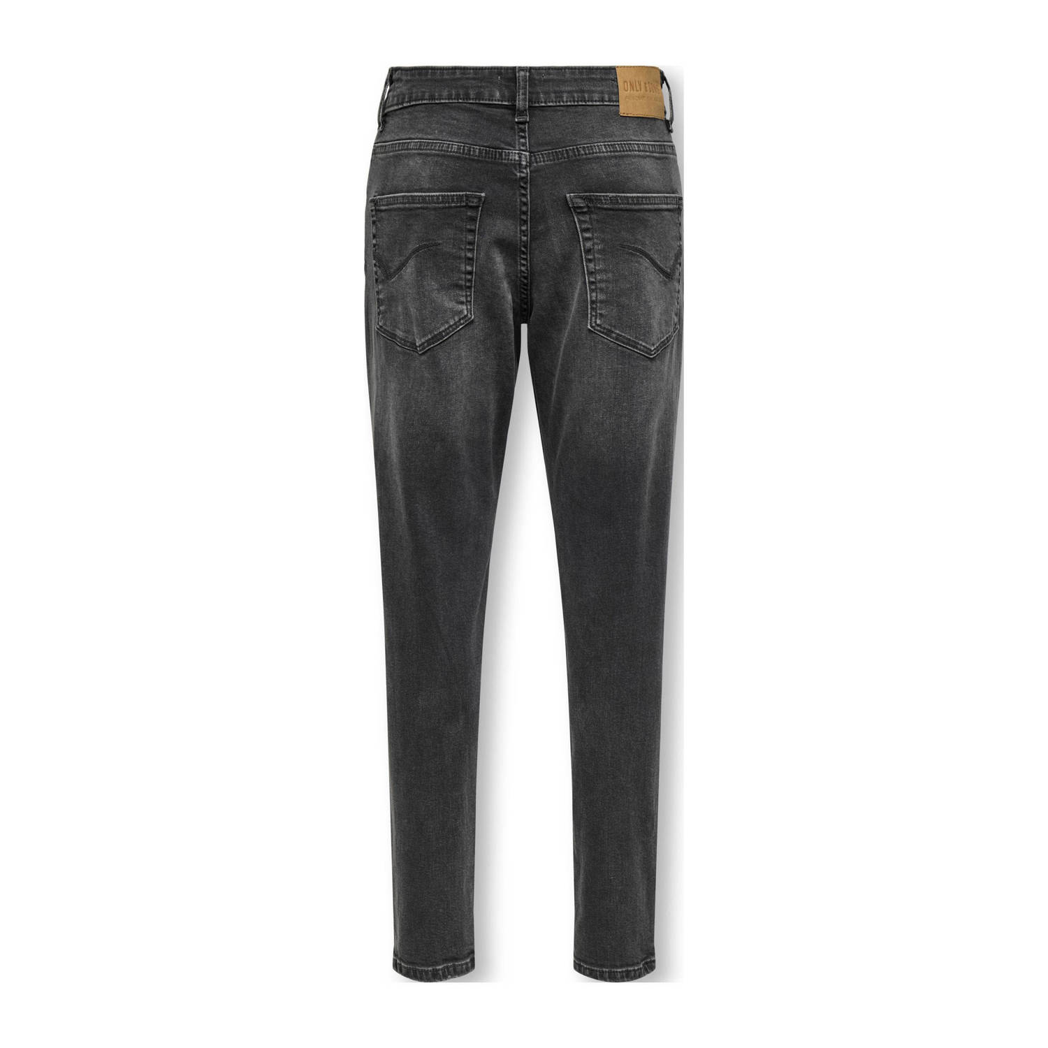 ONLY & SONS JUNIOR tapered jeans black denim