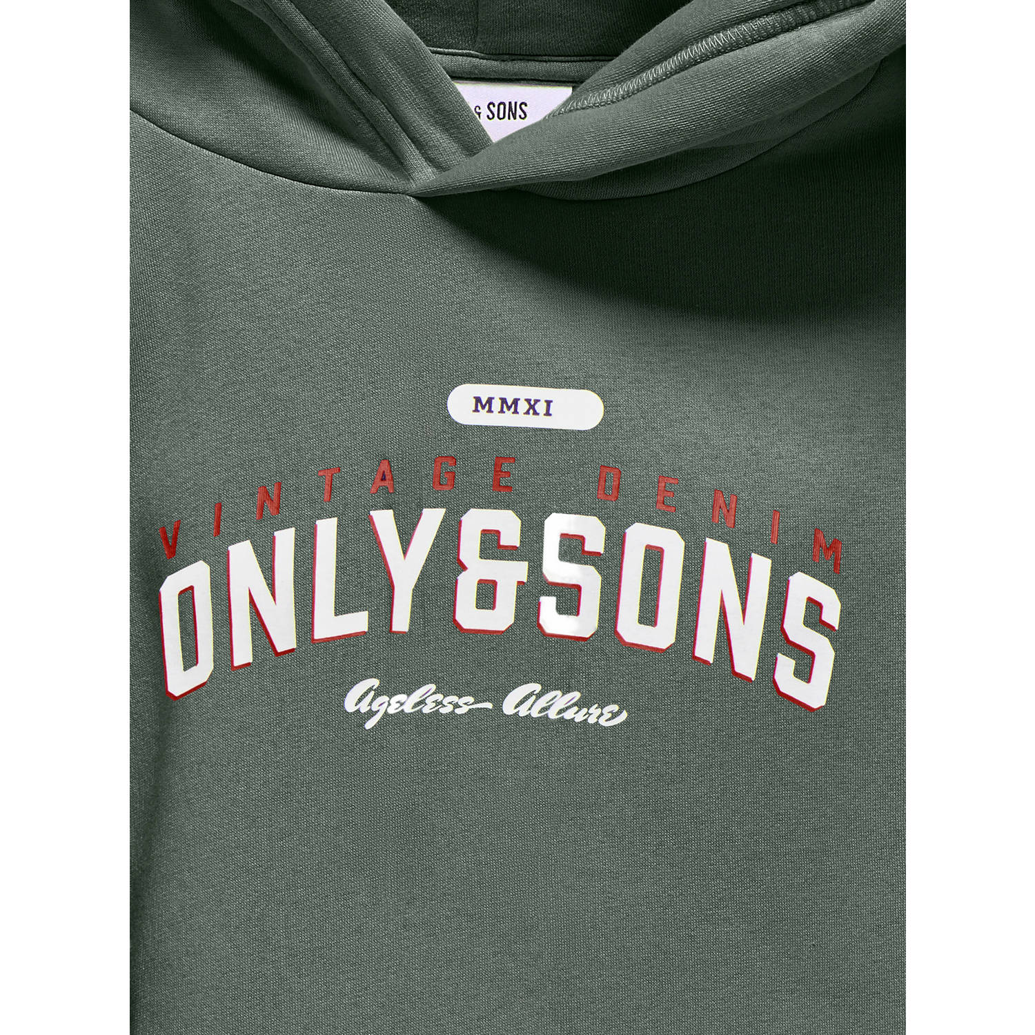 ONLY & SONS JUNIOR hoodie grijs
