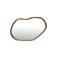 Dutchbone Ashley Spiegel/ Wandspiegel Organische vorm Walnoot Hout - Bruin (73 x 100 x 5 cm)