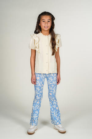 flared legging lichtblauw