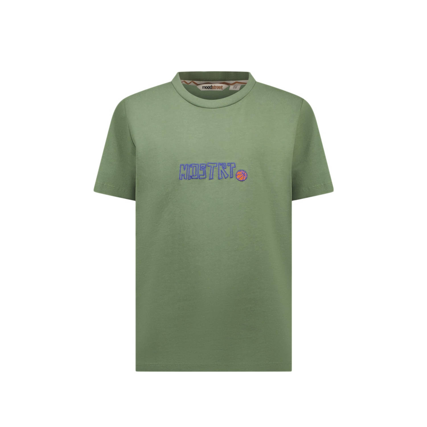 MOODSTREET Jongens Polo's & T-shirts T-shirt Lewis B-ball Slam Dunk Groen