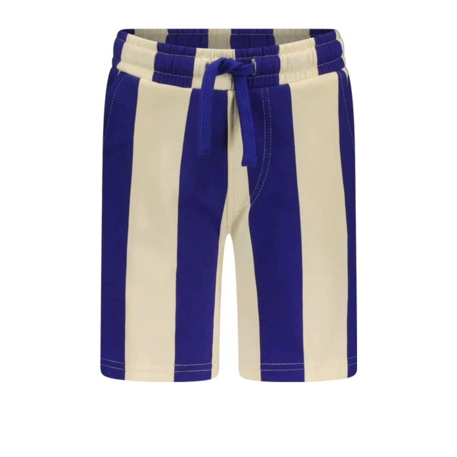 MOODSTREET Jongens Broeken Sweatshort Billie Striped Blauw