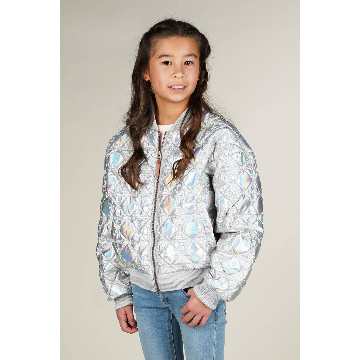 MOODSTREET Meisjes Jassen June Space Bomber Zilver