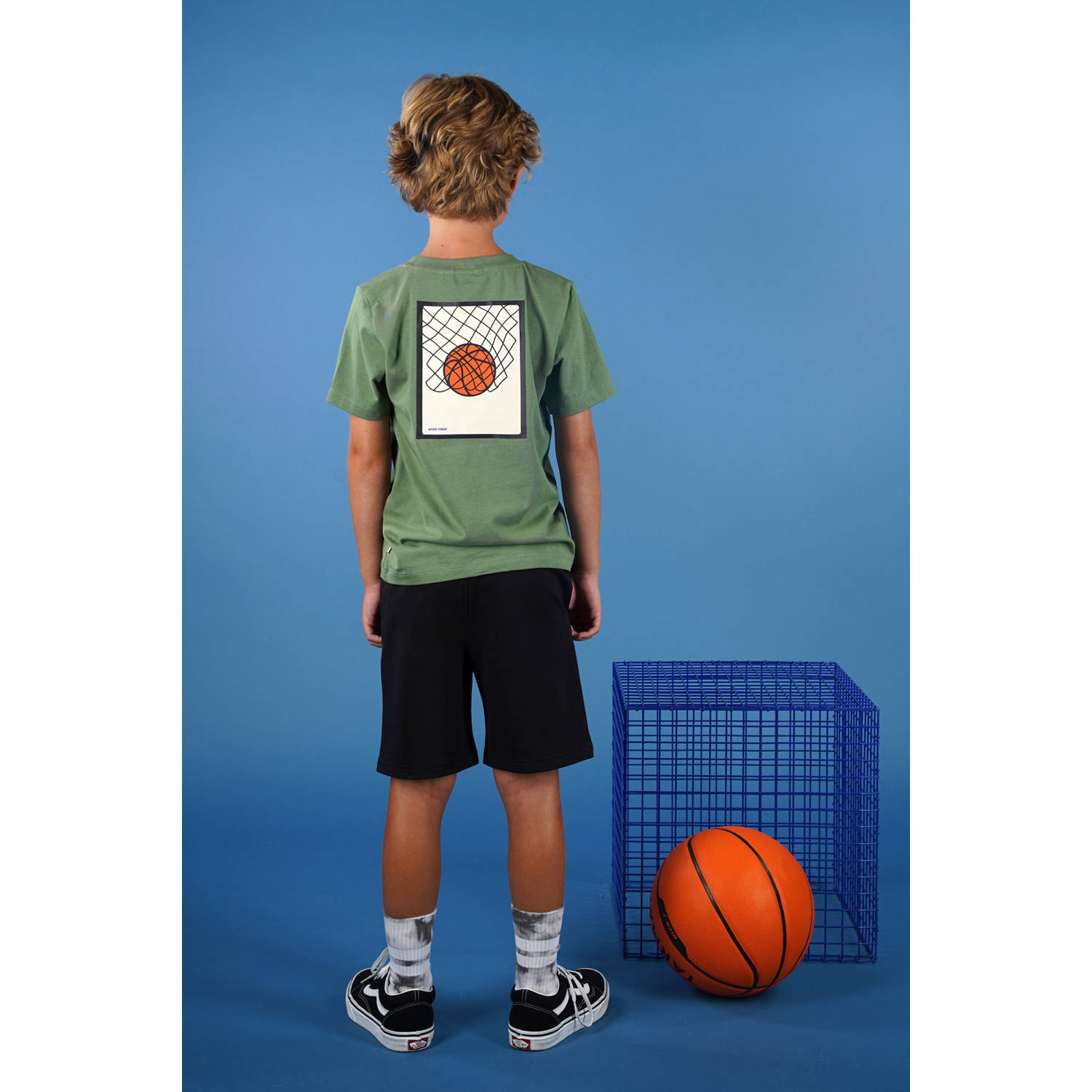 Moodstreet regular sweatshort zwart