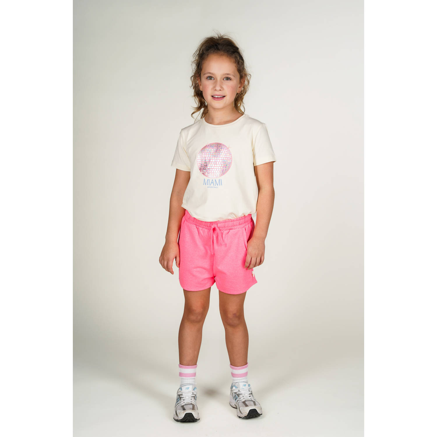 Moodstreet regular sweatshort roze