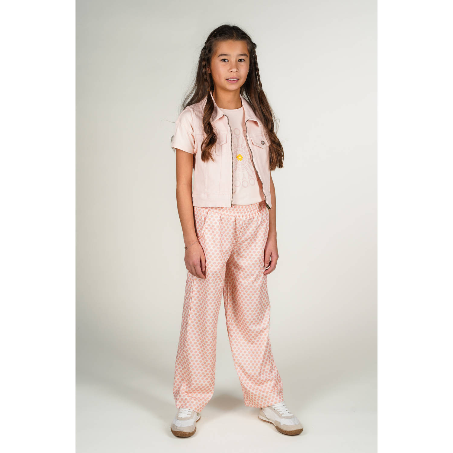 Moodstreet loose casual broek roze