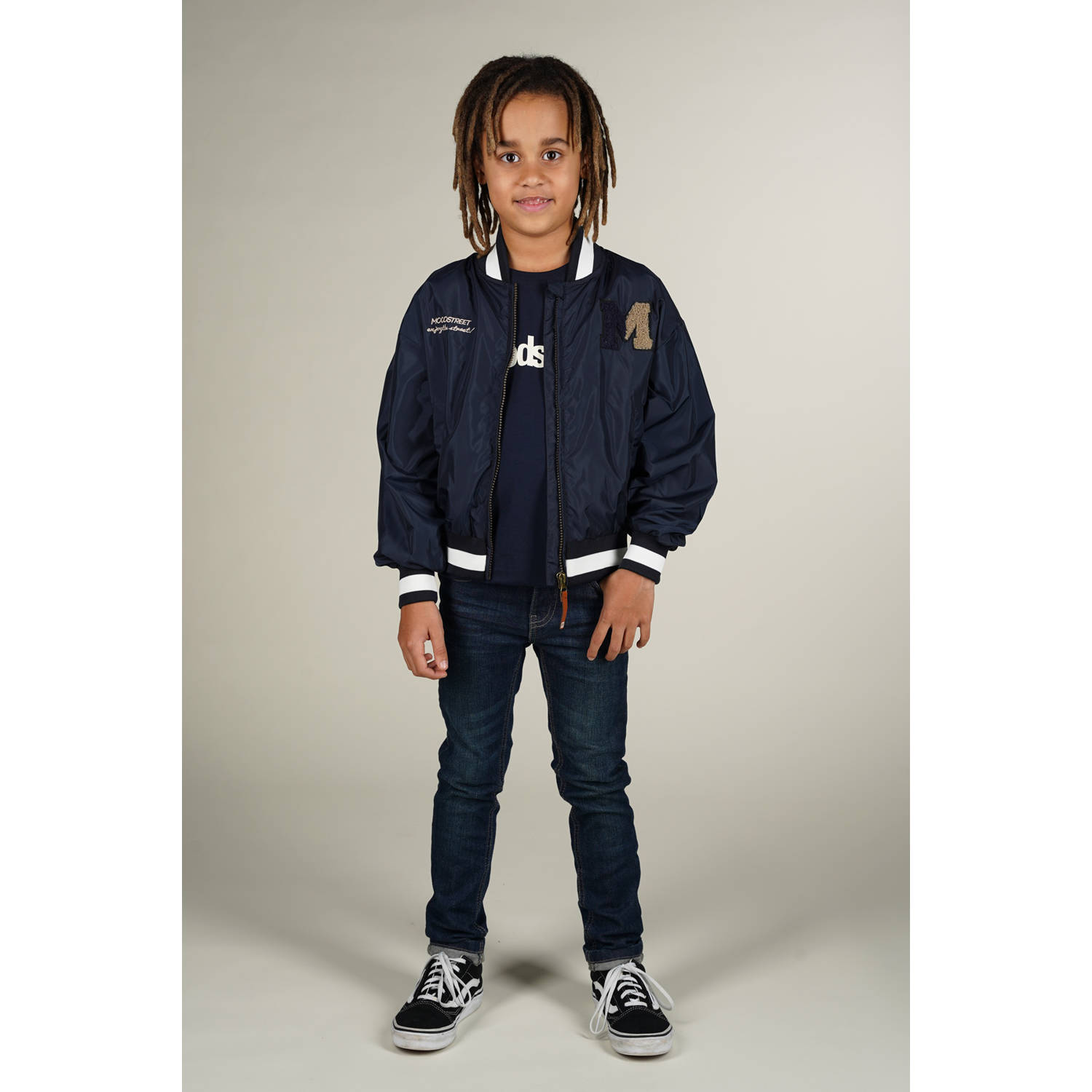 MOODSTREET Jongens Jassen Jonas Navy Bomber Donkerblauw