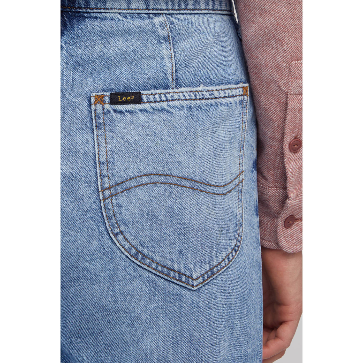 Lee high waist wide leg jeans medium blue denim