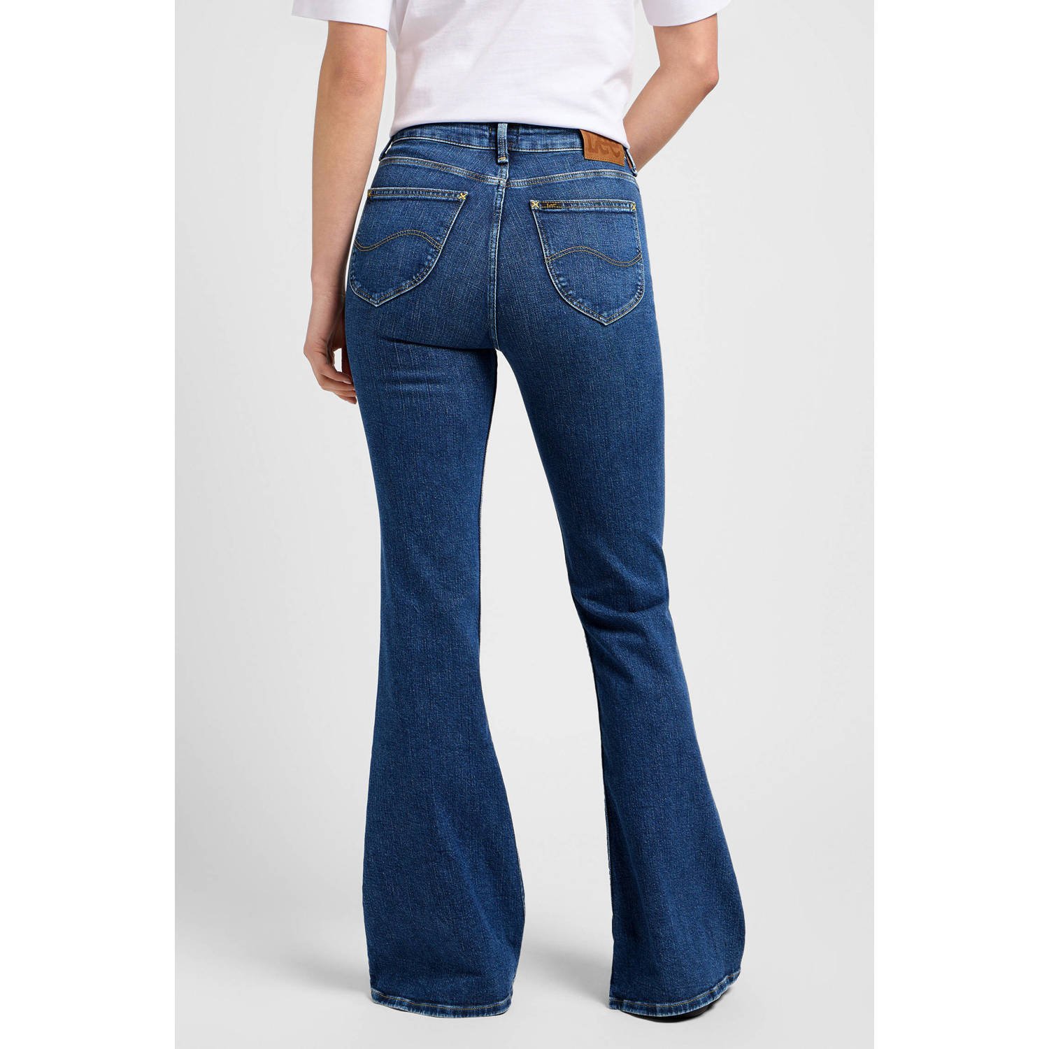 Lee flared jeans dark blue denim