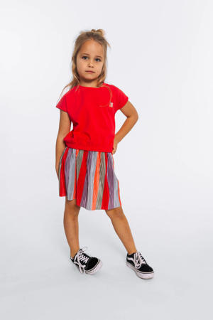 rok grijs/oranje/rood
