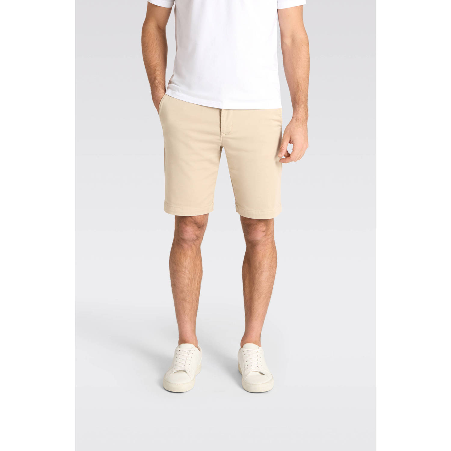 MAC Korte regular fit broek met tunnelkoord