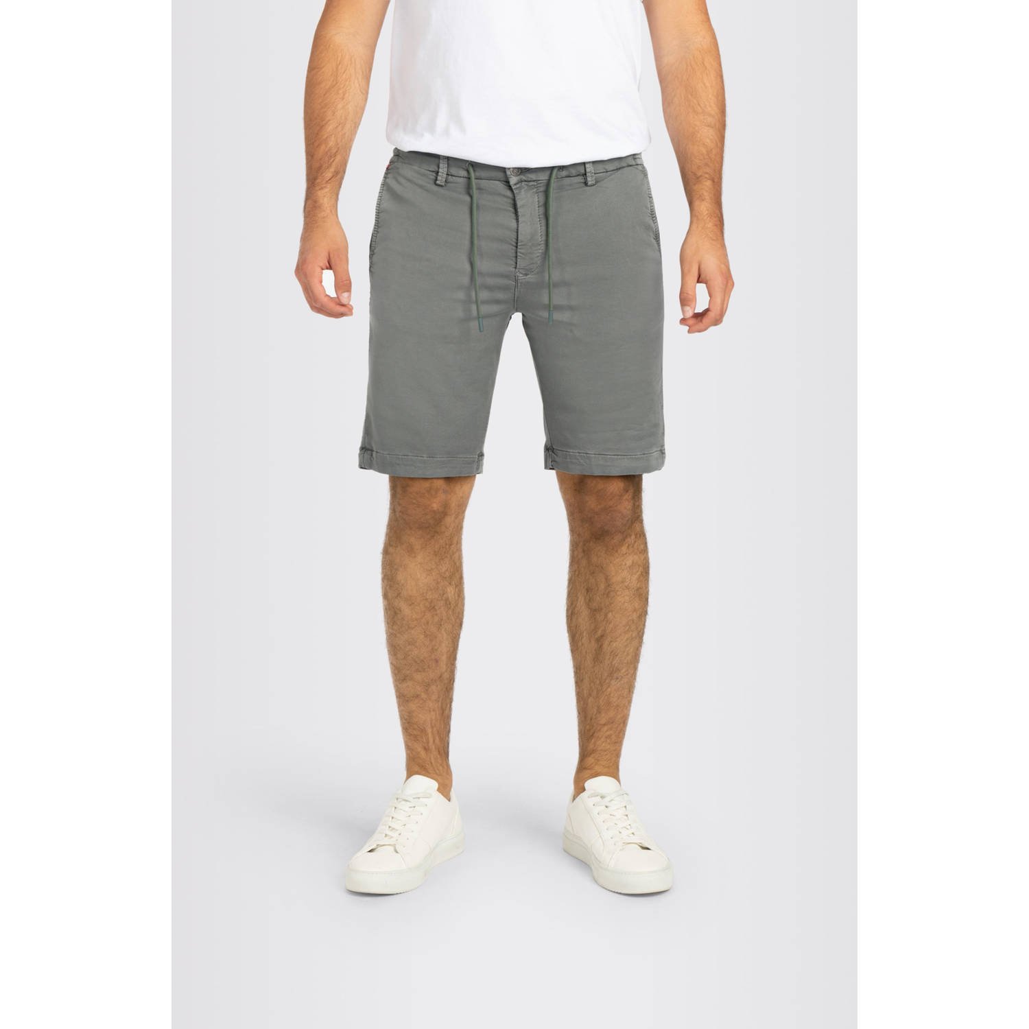 MAC Korte regular fit broek met tunnelkoord