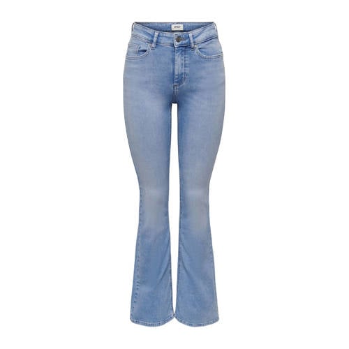 ONLY regular waist flared jeans light blue denim afbeelding