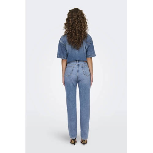 ONLY low waist mom jeans light blue denim afbeelding